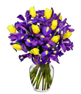 Spring Tulip and Iris Bouquet